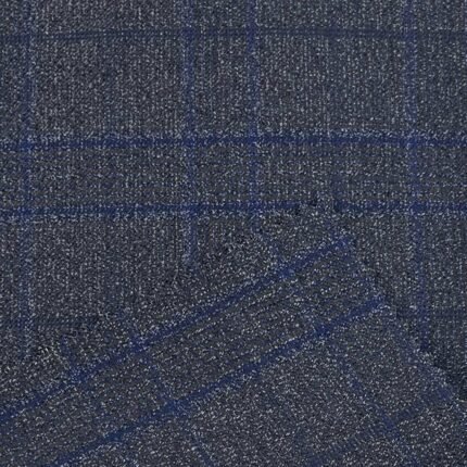 335g/m (6.6oz) 55% Polyester 43% Viscose 2% Spandex Checked Suit Fabric 150cm YF30917