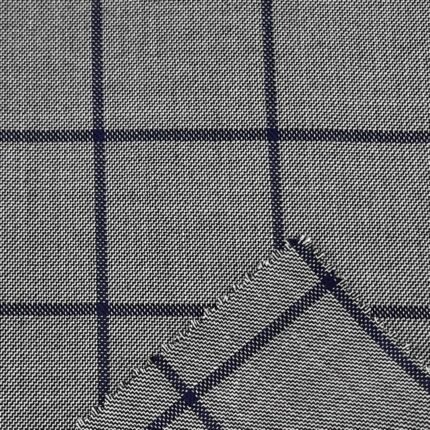 330g/m (6.5oz) 89% Polyester 11% Viscose Checked Suit Fabric 150cm YF31077