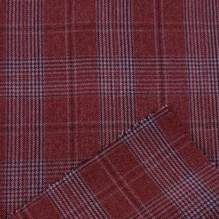 310g/m (6.1oz) 80% Polyester 20% Viscose Checked Suit Fabric 150cm YF31083
